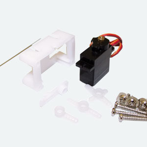 51805 Servoantrieb, Präzisions-Miniaturservo, Metallgetriebe, mit Microcontroller, 30cm Kabelbaum, Befestigungsmaterial